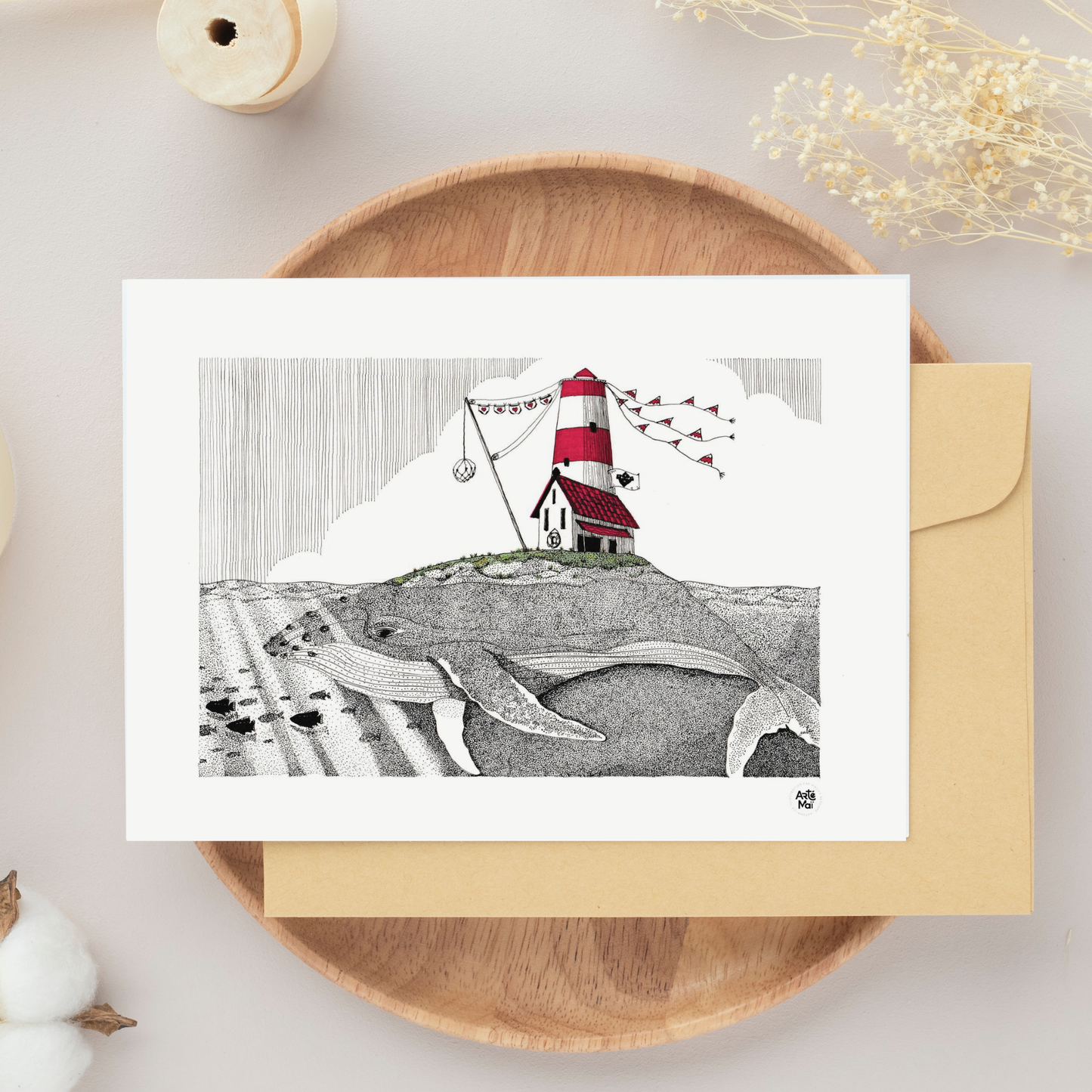 Carte de souhait | Sur le dos de la baleine