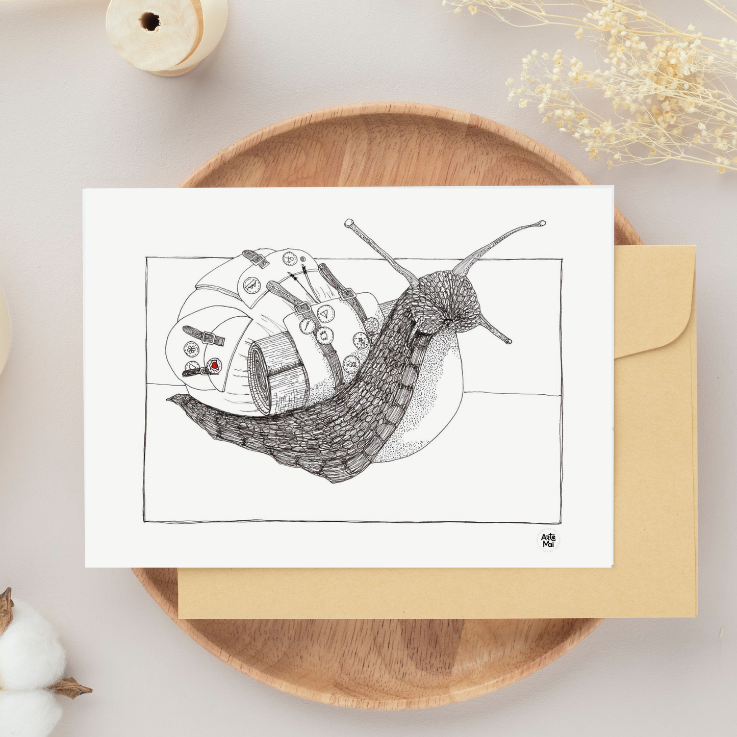 Carte de souhait | L'escargot