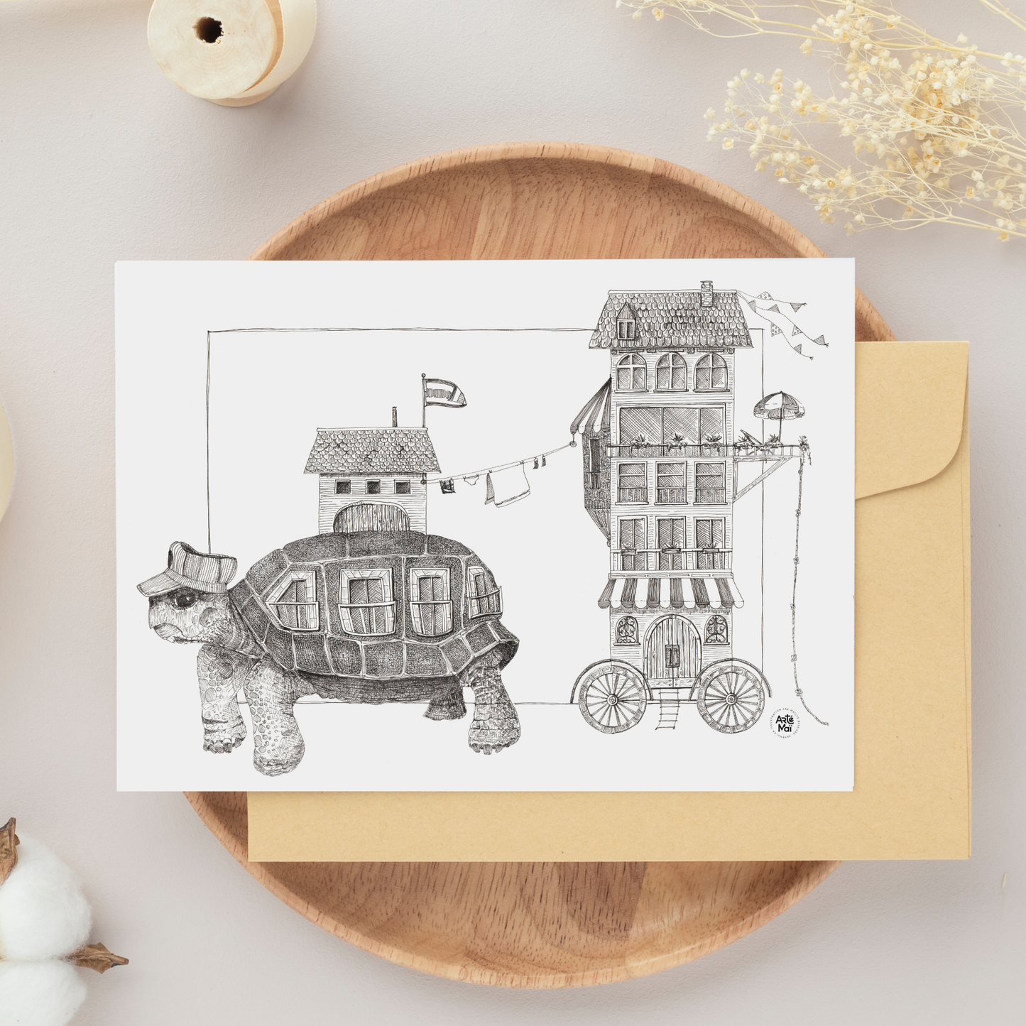 Carte de souhait | Tortue nomade