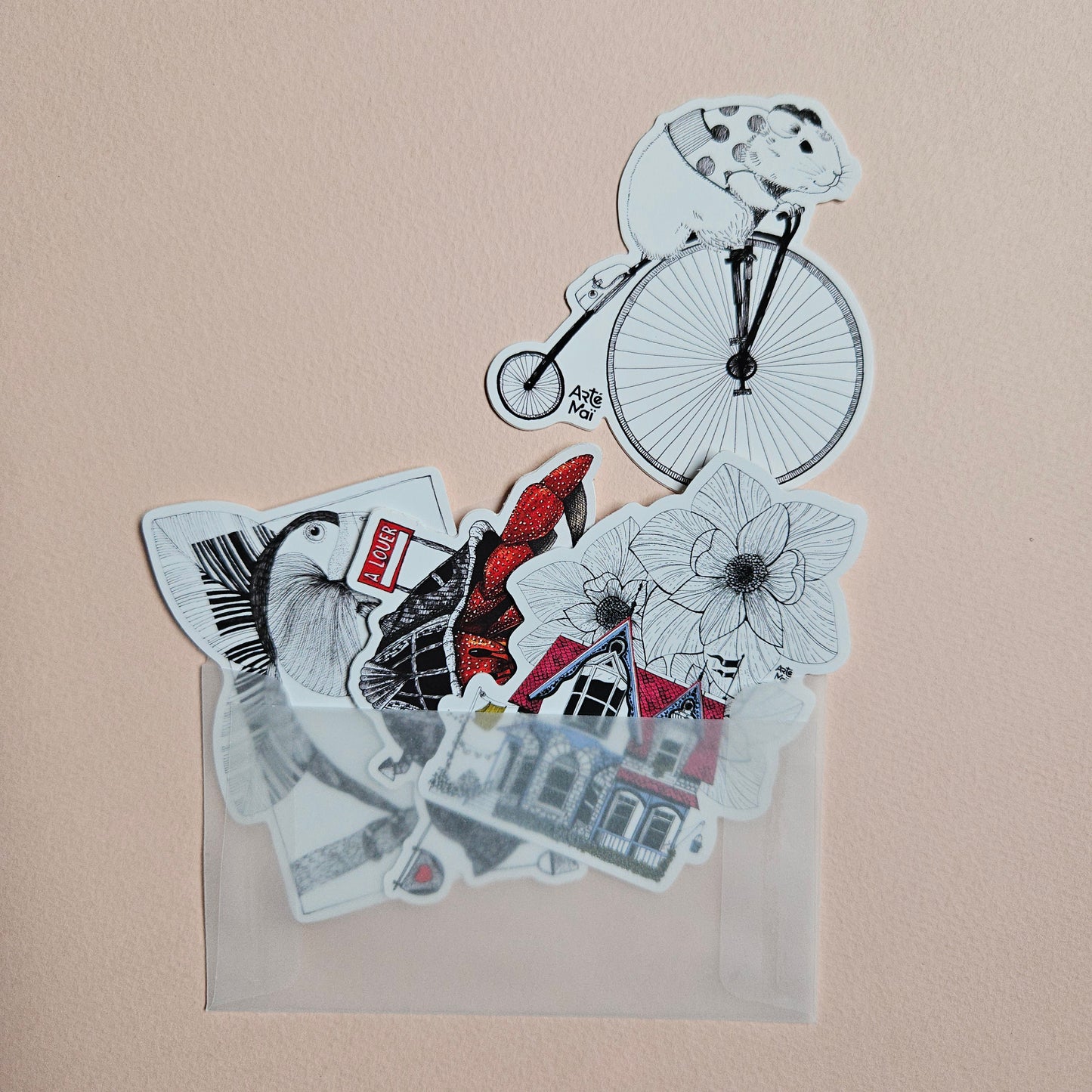 sticker autocollant illustree par mailys bessiere artemai illustration montreal quebec canada