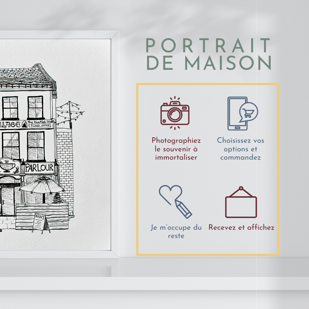 Maïlys Bessiere Artémaï illustration Portrait de maison personnalisé