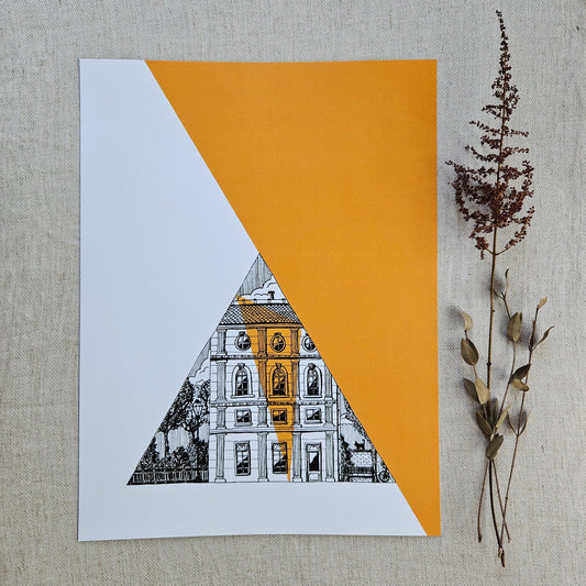 Affiche | Ville Triangle couleur orange