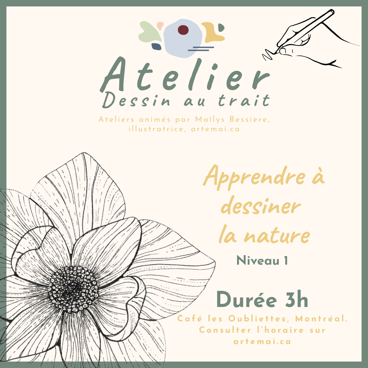 ATELIERS : Dessin au trait  | La Nature