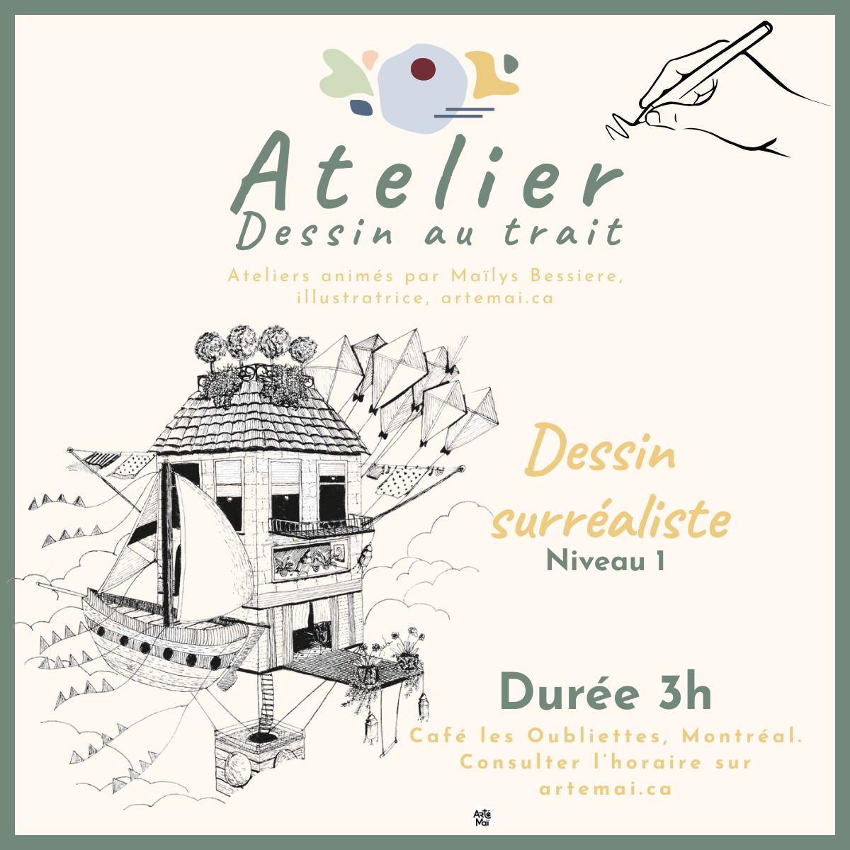 ATELIERS : Dessin au trait  | dessin surréaliste