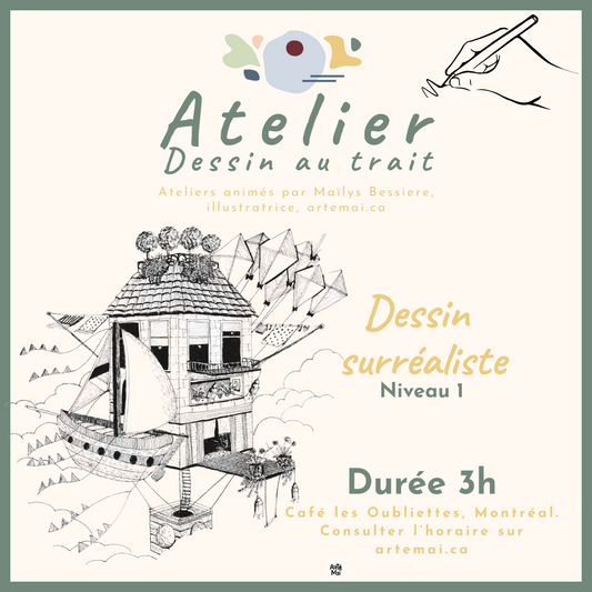 ATELIERS : Dessin au trait  | dessin surréaliste