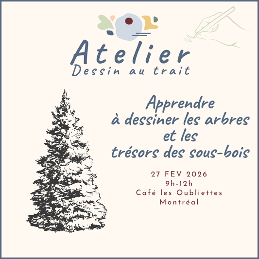 ATELIERS : Dessin au trait  | Les arbres et les trésors des sous-bois