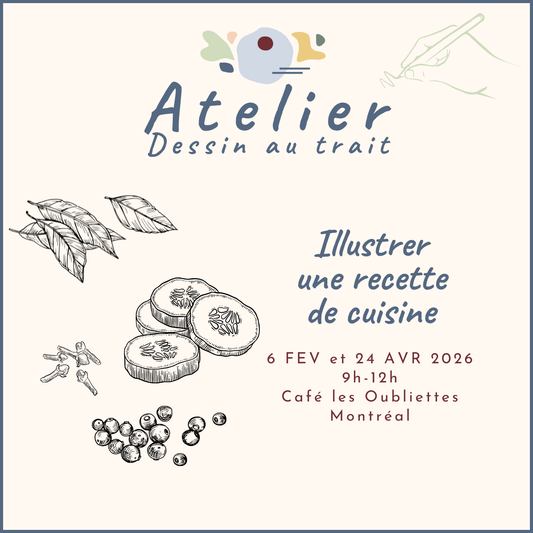 ATELIERS : Dessin au trait  | Illustrer une recette de cuisine