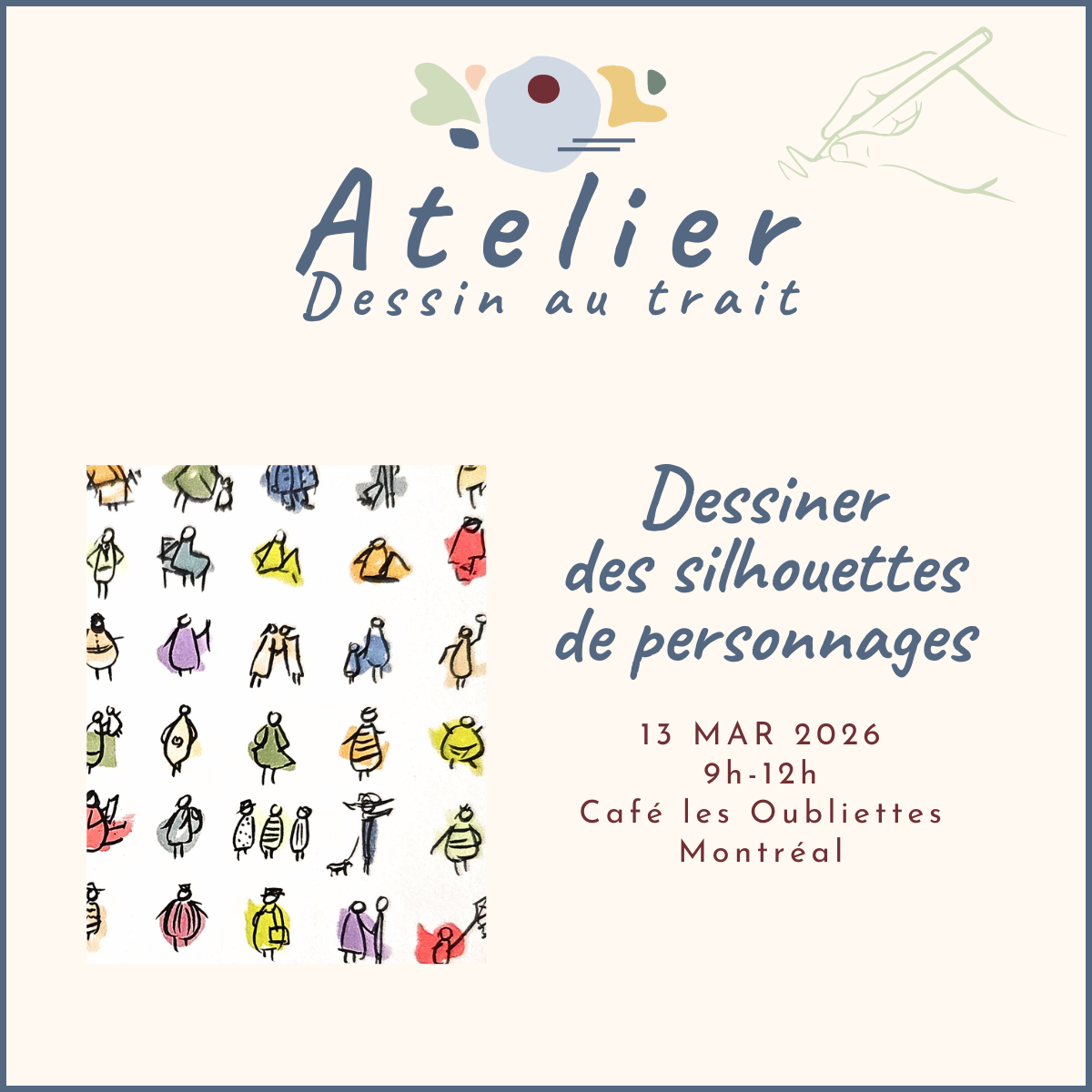 ATELIERS : Dessin au trait  | Dessiner des silhouettes de personnages