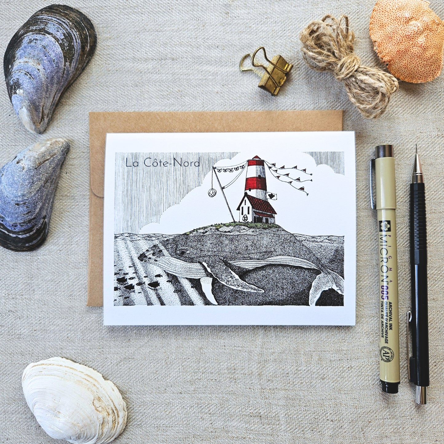 Carte de souhait | Sur le dos de la baleine "Côte-Nord"
